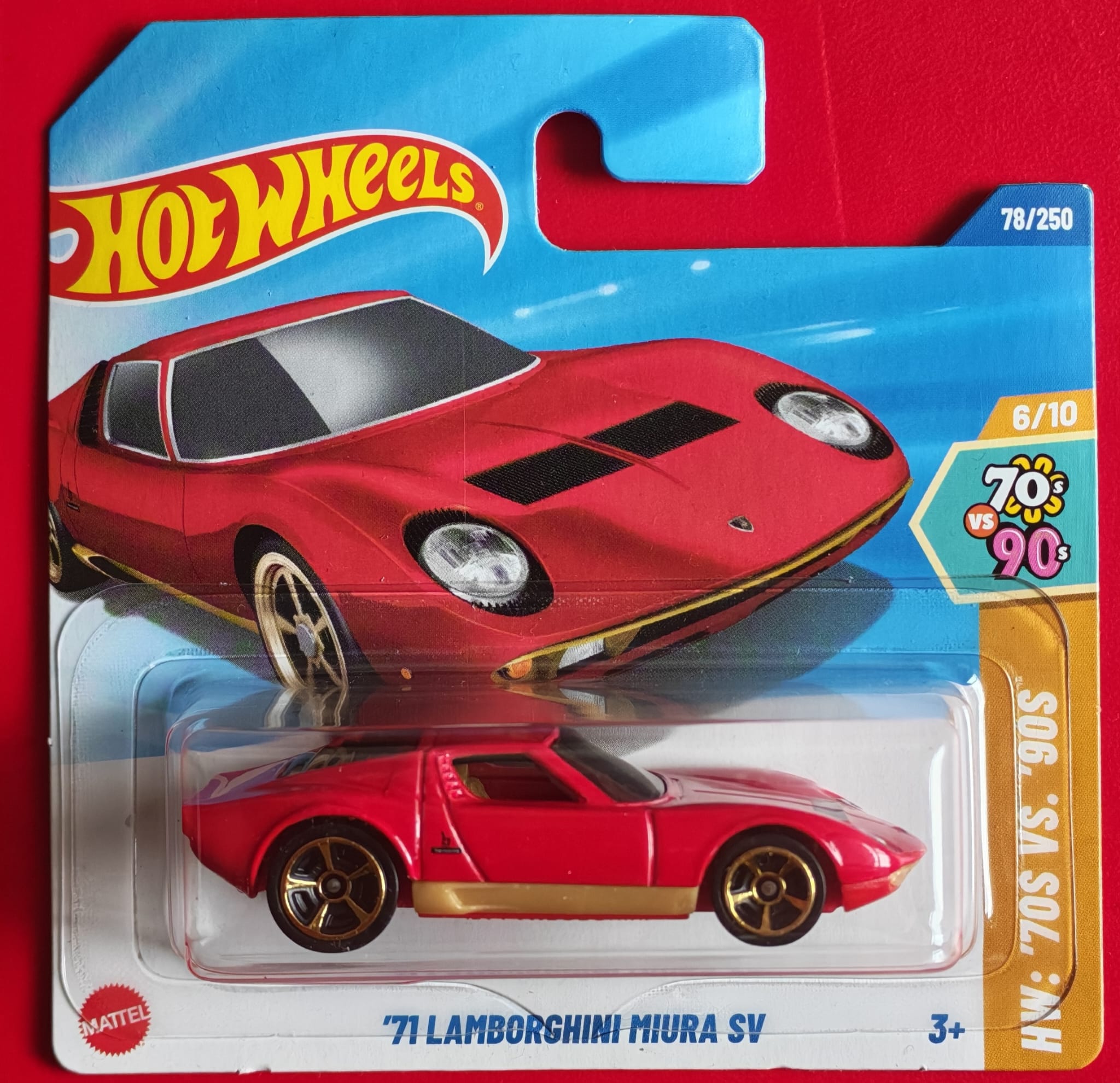 Hot Wheels - '71 Lamborghini Miura - Kırmızı (1/64)