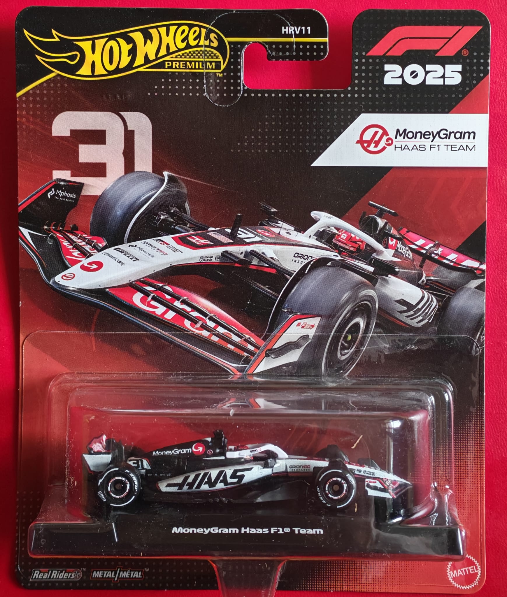 Hot Wheels - F1 2025 MoneyGram Haas F1 Team #31 Ocon