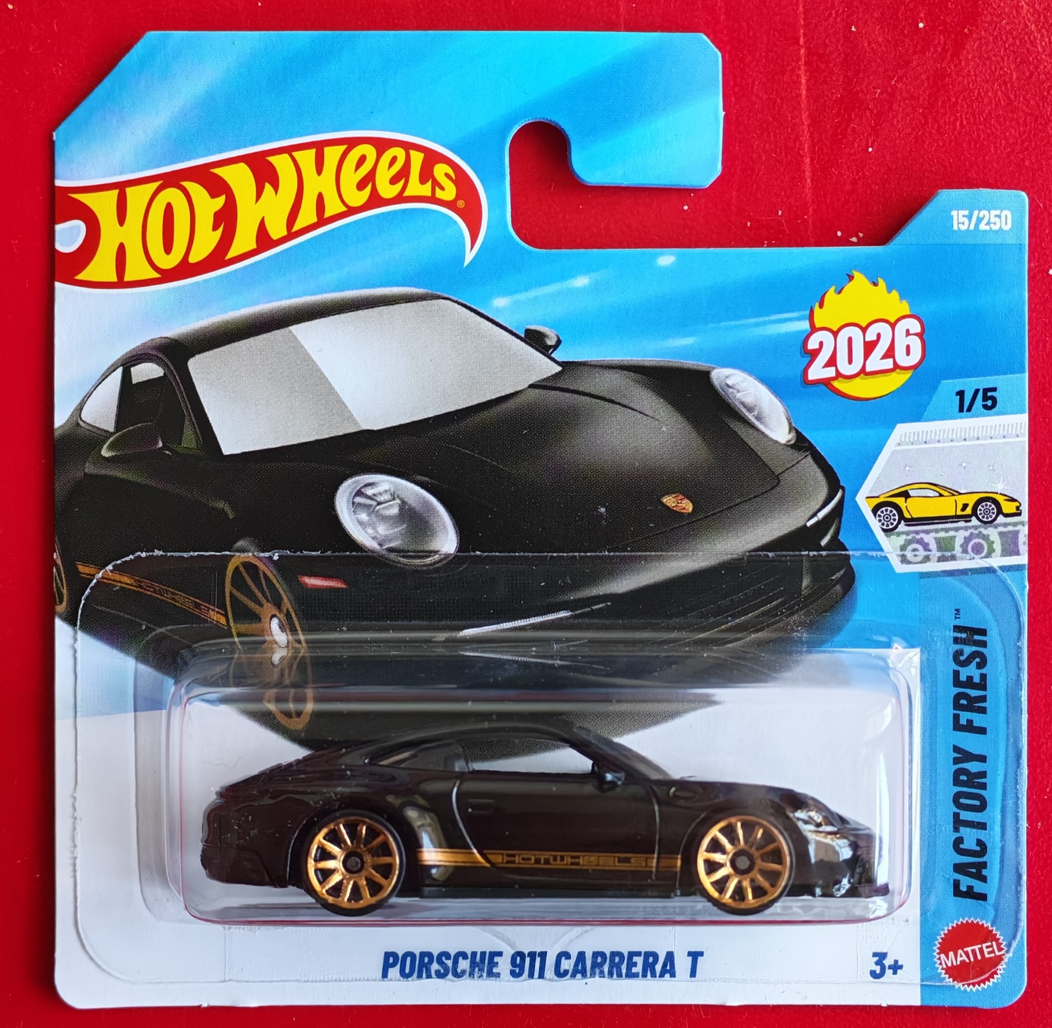 Hot Wheels- Porsche 911 Carrera T - Black - 2026