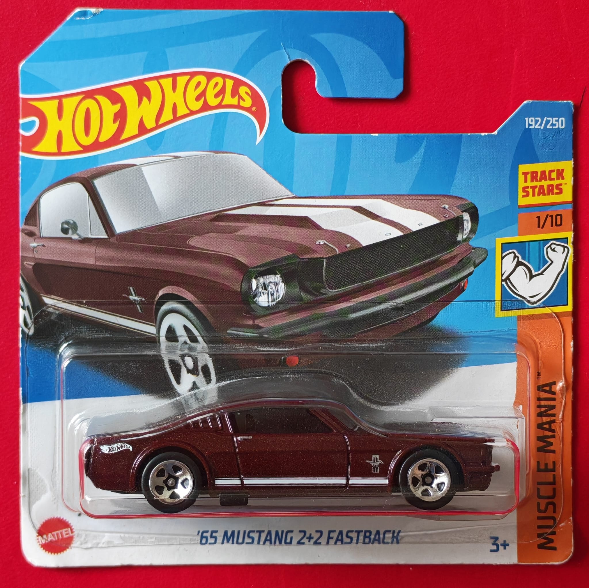 Hot Wheels - '65 Mustang 2+2 Fastback (bordo) - 2022