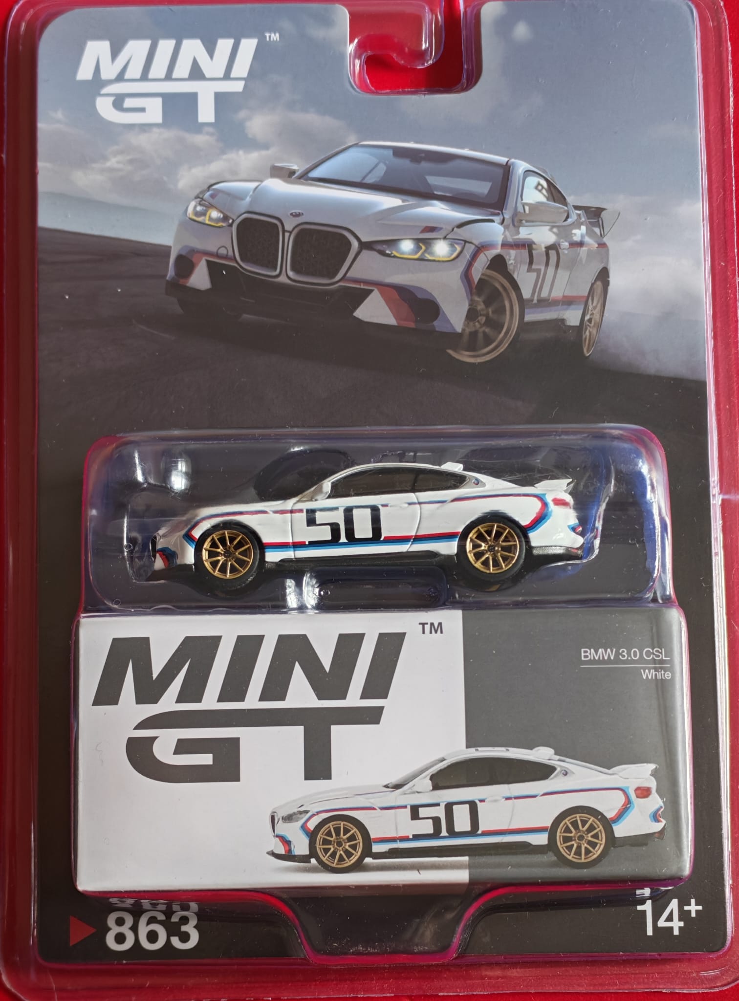 Mini GT - BMW 3.0 CSL White - 2025