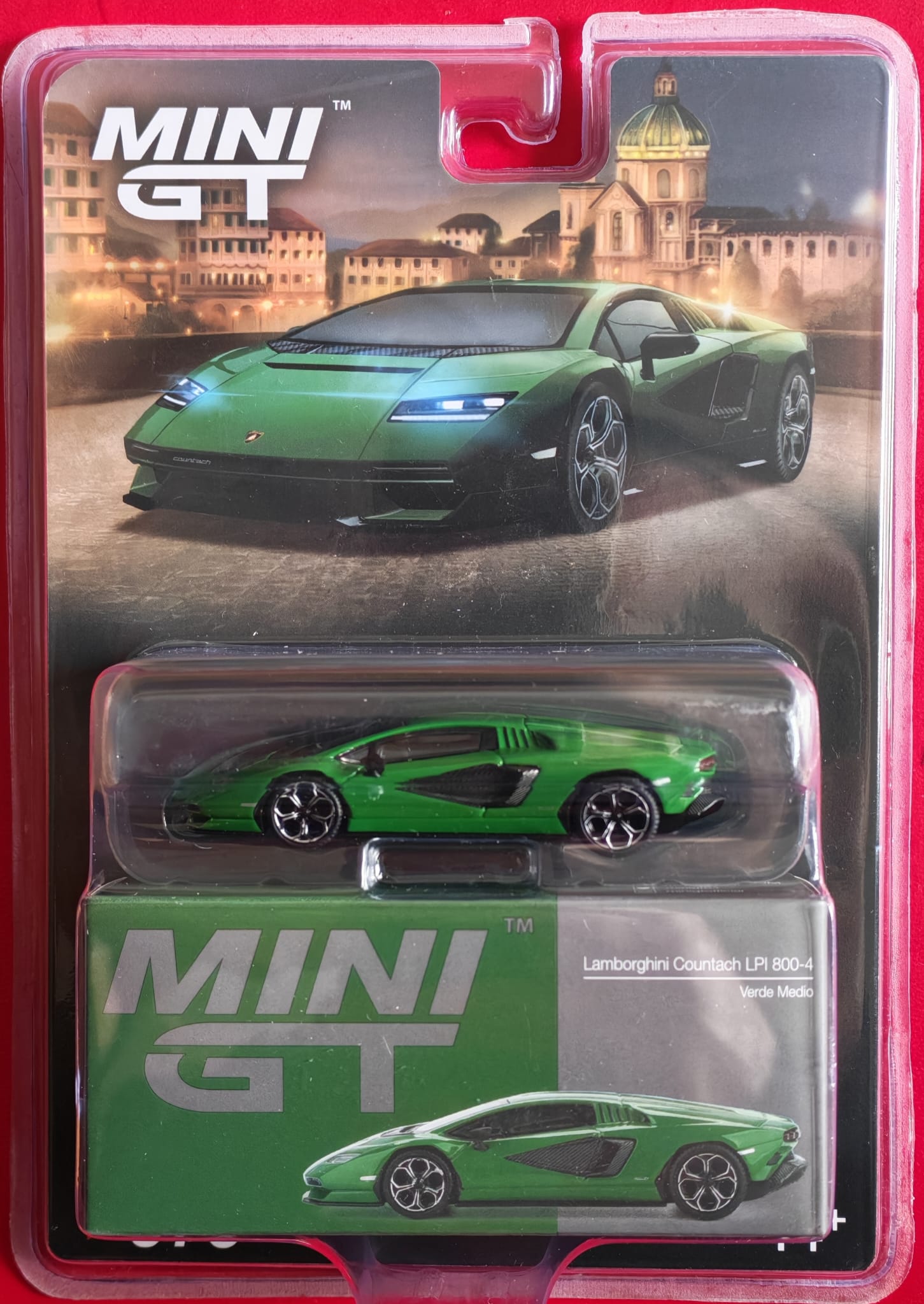 Mini GT -  Lamborghini Countach Lpı 800-4 Verde Medio  - 976
