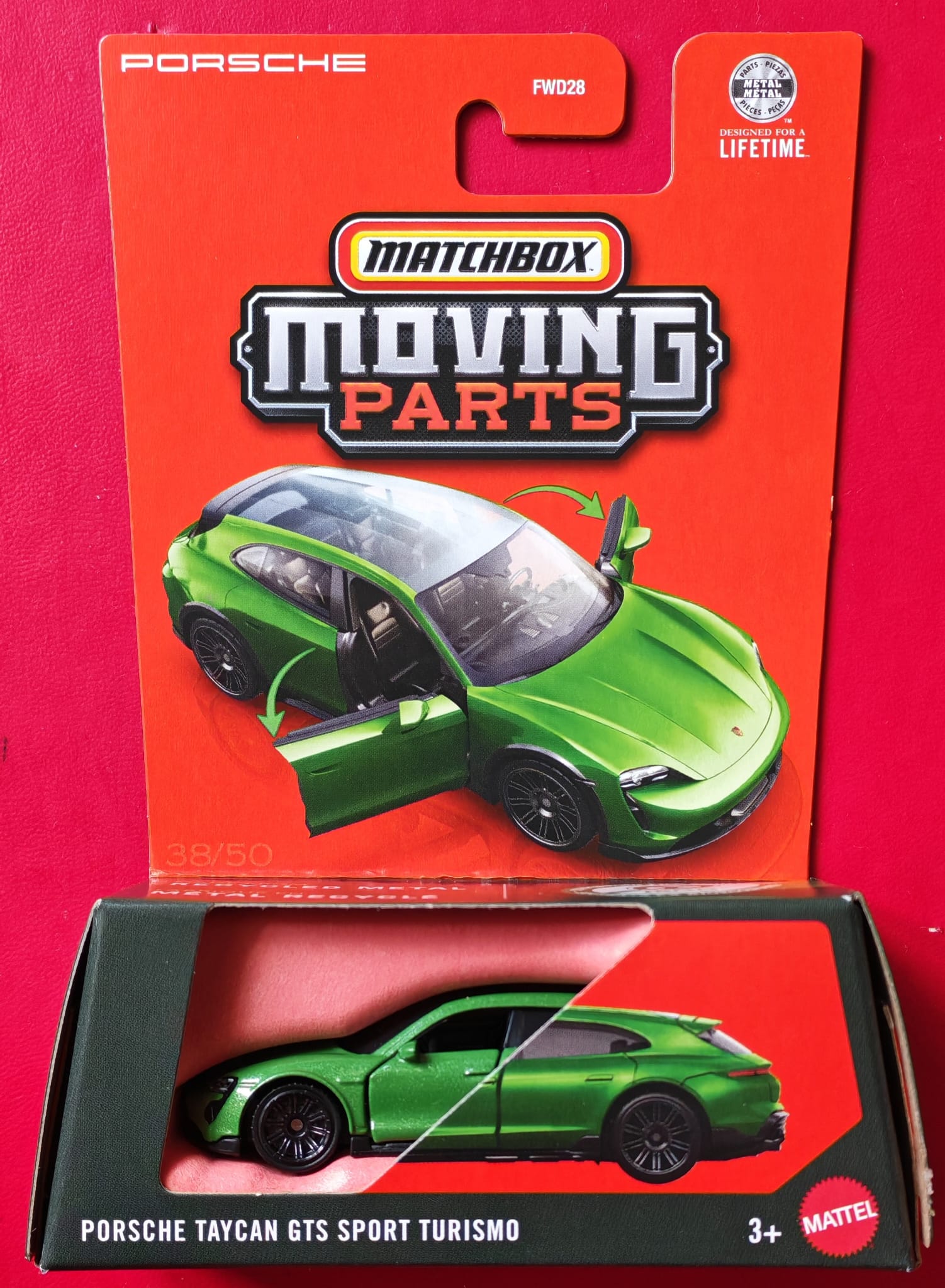 Matchbox - Porsche Taycan GTS Sport Turismo - GREEN - 2026 Moving Parts