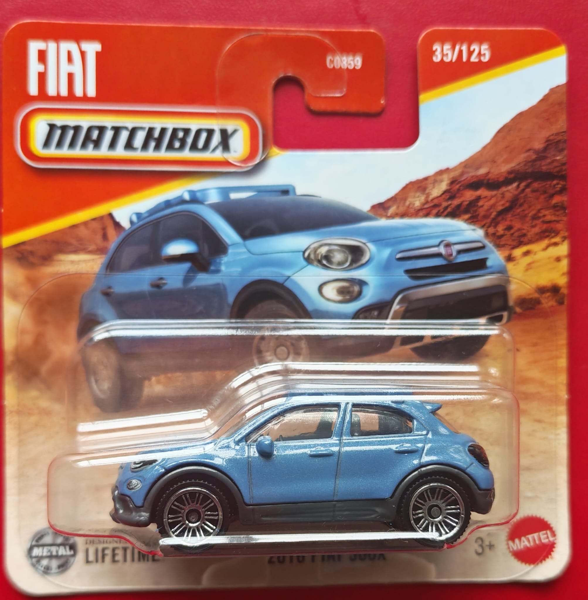 Matchbox - 2016 Fiat 500X -  35/125 - Lifetime - JBR96